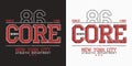 Core denim graphics for slogan t shirt. New York city typography print for athletic tee shirt design with grunge. Vector Royalty Free Stock Photo